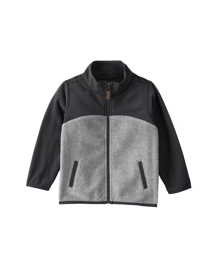 Jaqueta infantil com fleece - multicor | Carter's